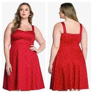 Torrid size 20 red anchor dress
